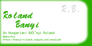 roland banyi business card